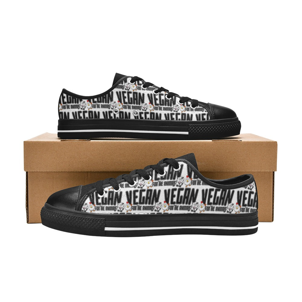 VEGAN For The Animals Low Top Canvas Shoes