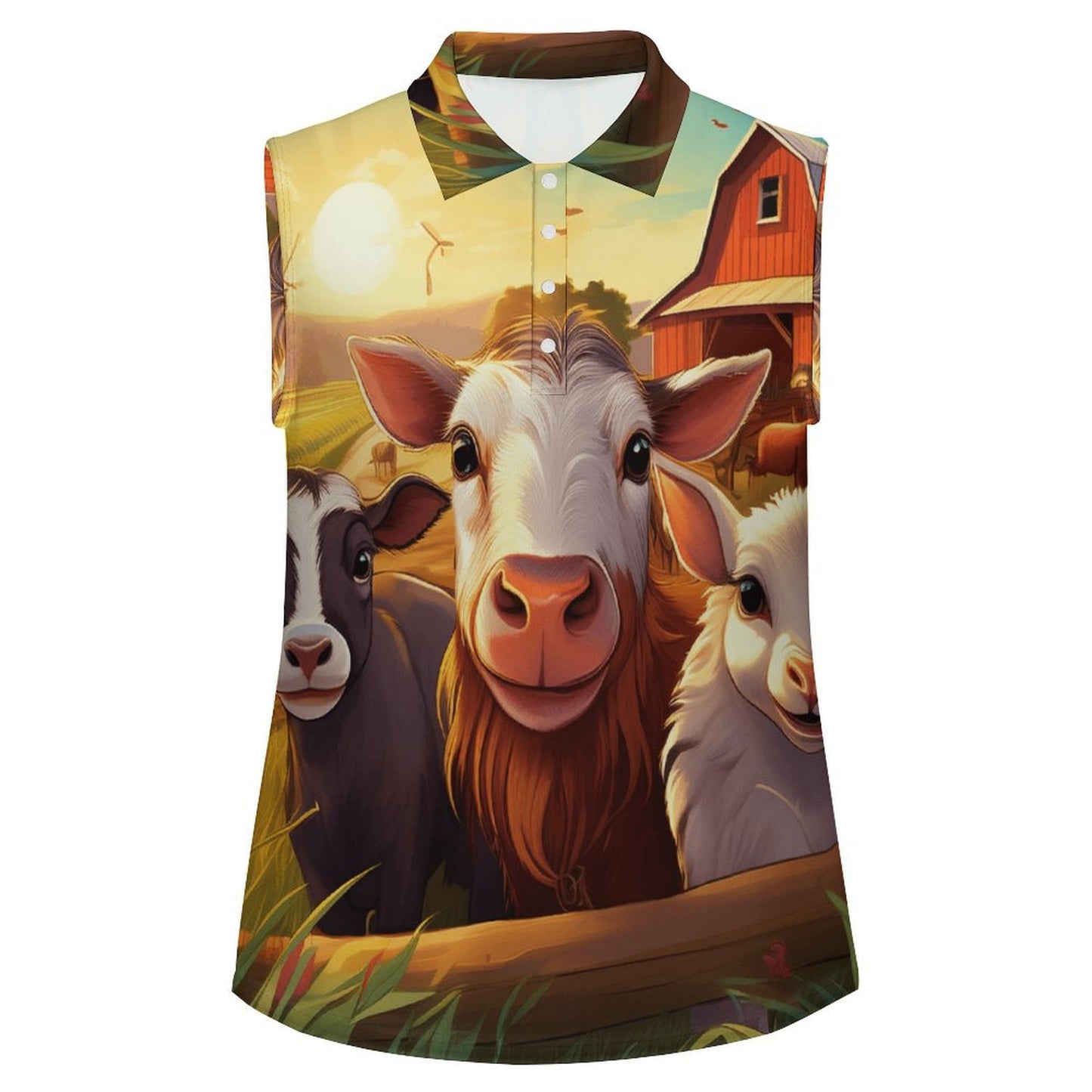 Women's Sleeveless POLO Tank Top