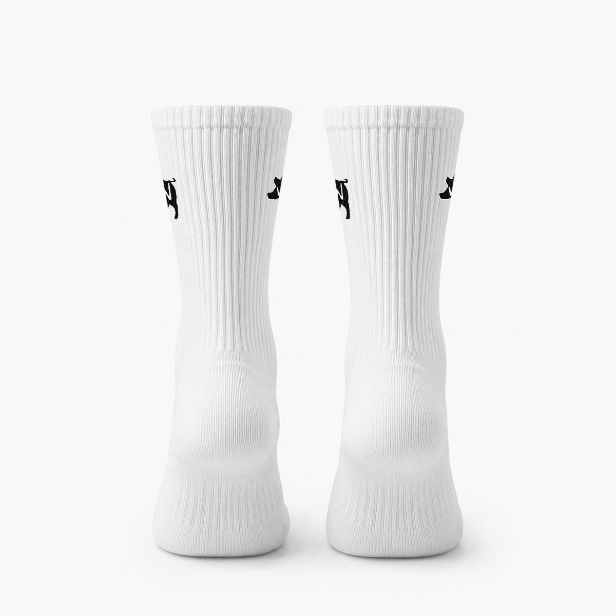 VEGAN Embroidered Cotton Crew Socks