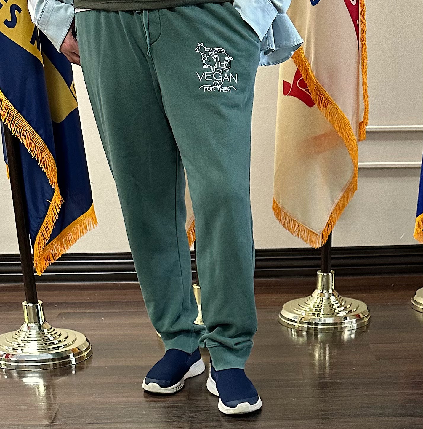 VEGAN For Them Unisex Pigment-Dyed Embroidered Sweatpants