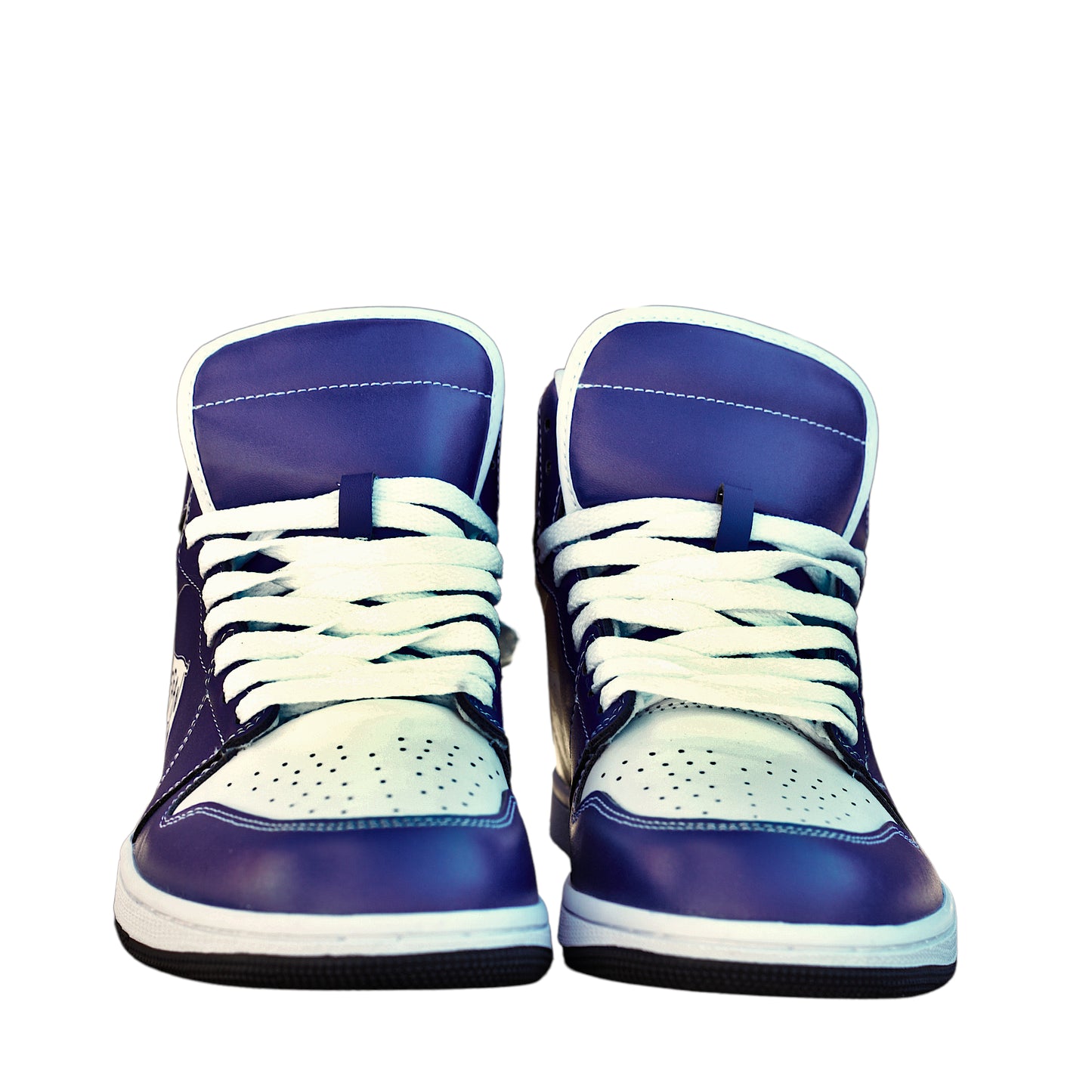 Blue/White VEGAN Retros - Blue Steel-