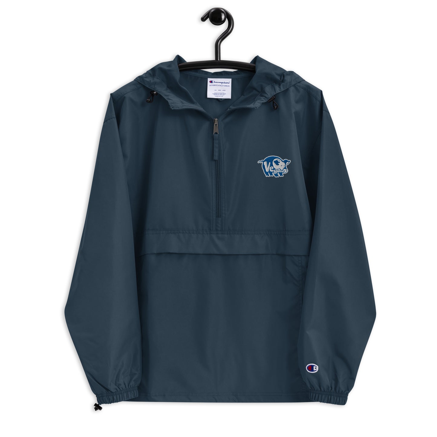 VEGAN Embroidered Champion Packable Jacket