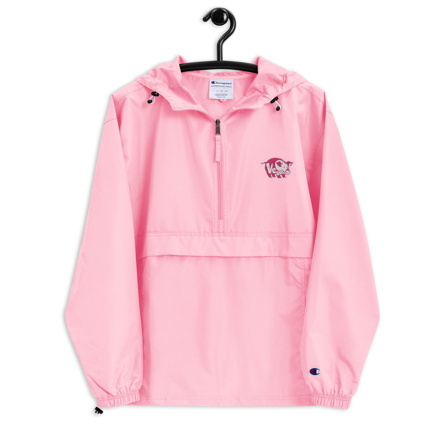 VEGAN Embroidered Champion Packable Jacket