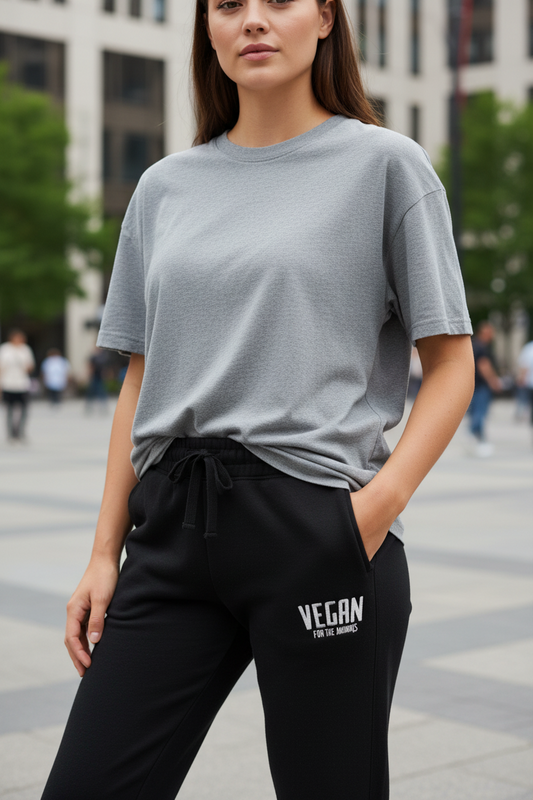 VEGAN For The Animals Embroidered Unisex fleece sweatpants