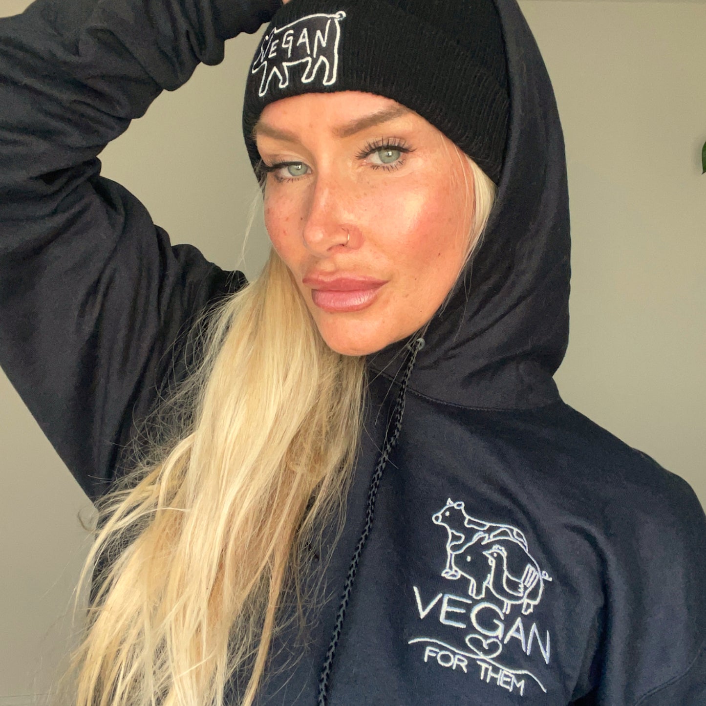 VEGAN For Them Embroidered Unisex Hoodie