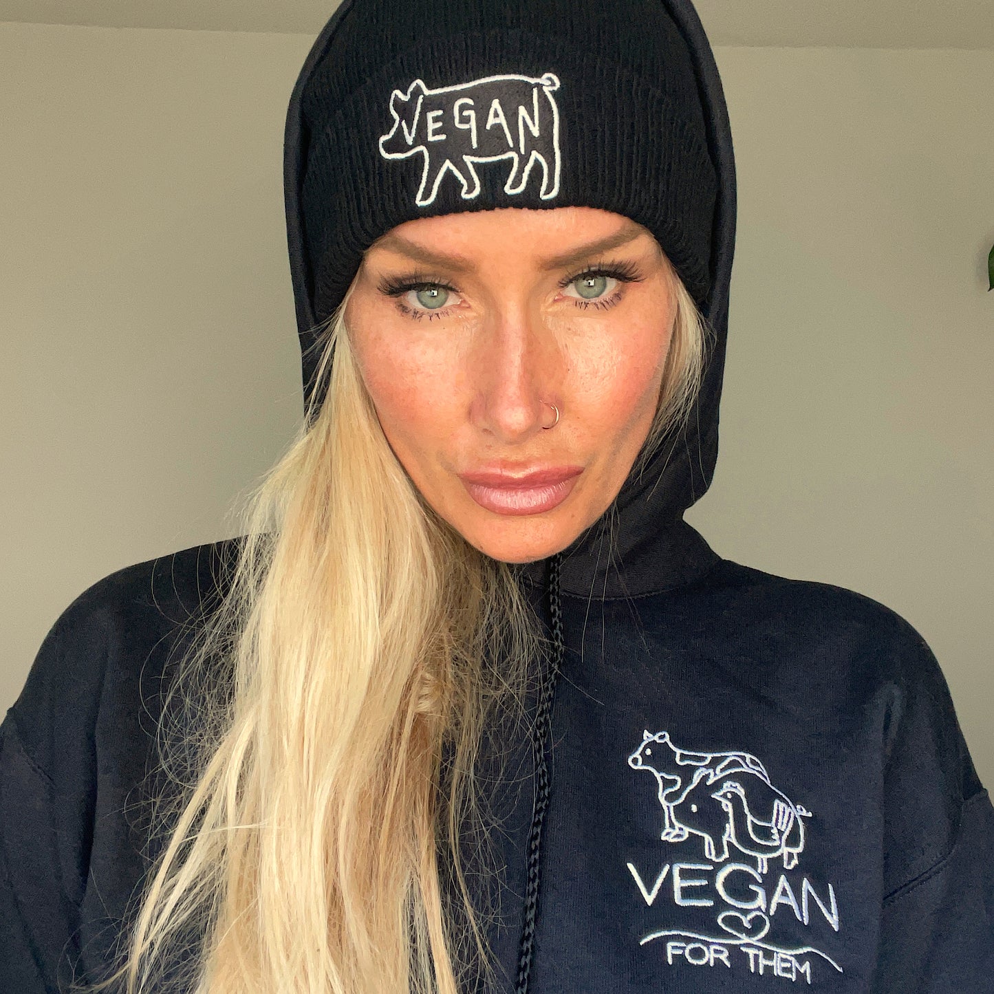 VEGAN For Them Embroidered Unisex Hoodie