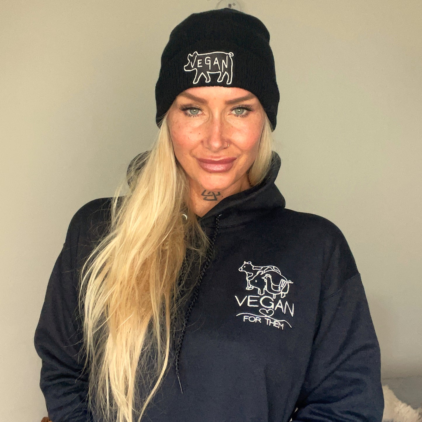 VEGAN For Them Embroidered Unisex Hoodie