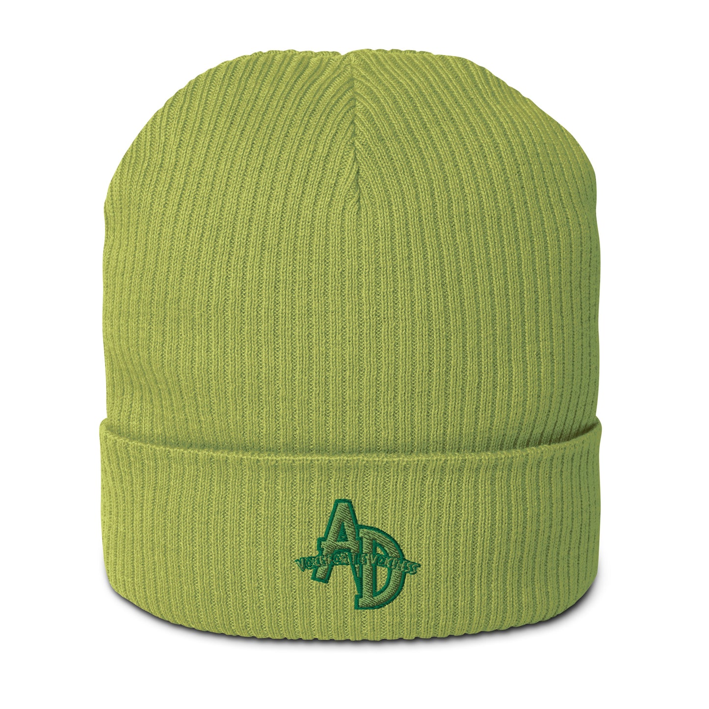 VEGAN " Animal Defender" Embroidered Organic ribbed beanie