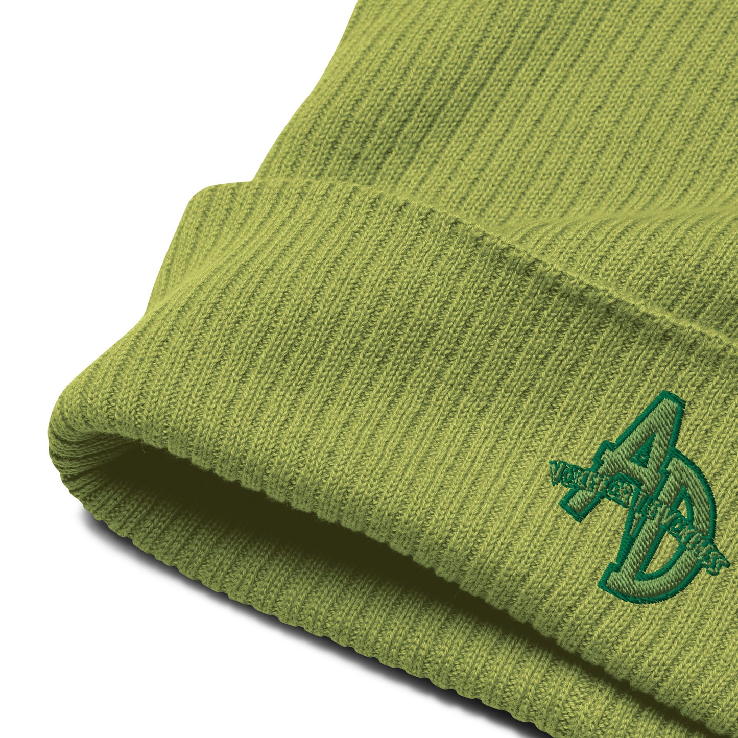 VEGAN " Animal Defender" Embroidered Organic ribbed beanie