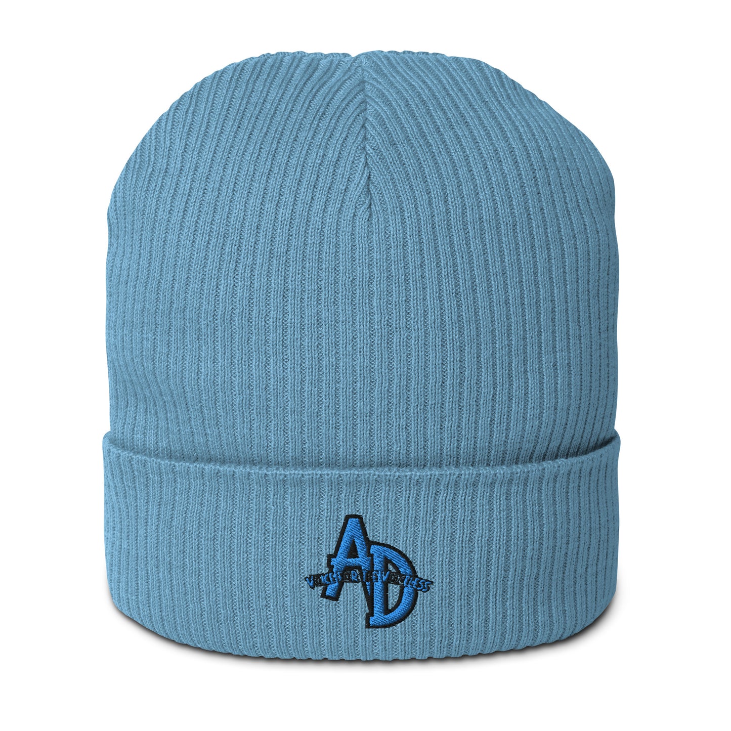 VEGAN " Animal Defender" Embroidered Organic ribbed beanie