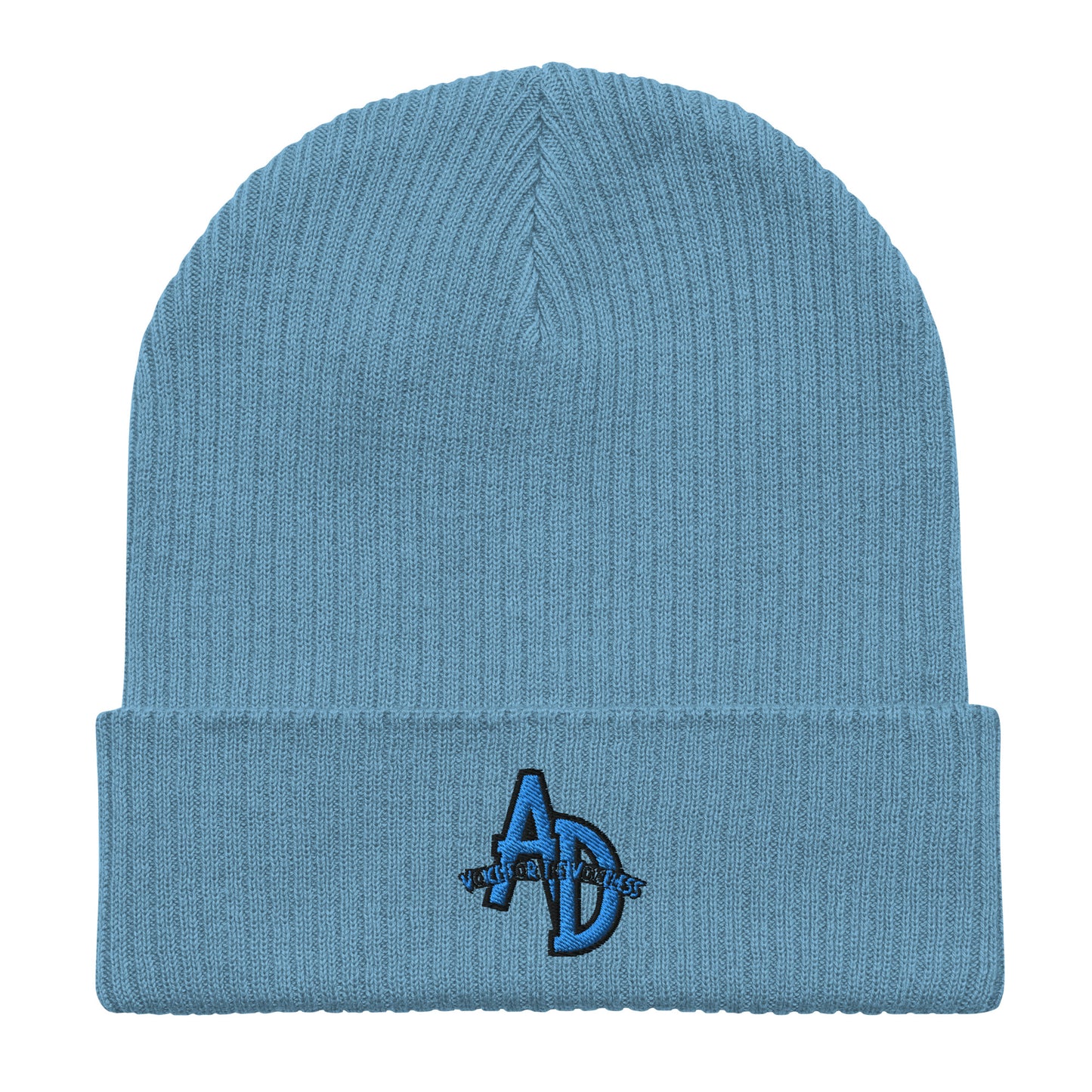 VEGAN " Animal Defender" Embroidered Organic ribbed beanie
