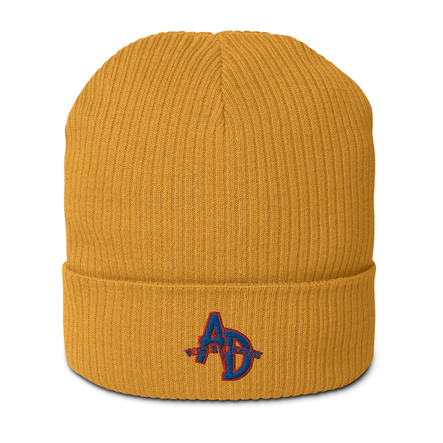 VEGAN " Animal Defender" Embroidered Organic ribbed beanie