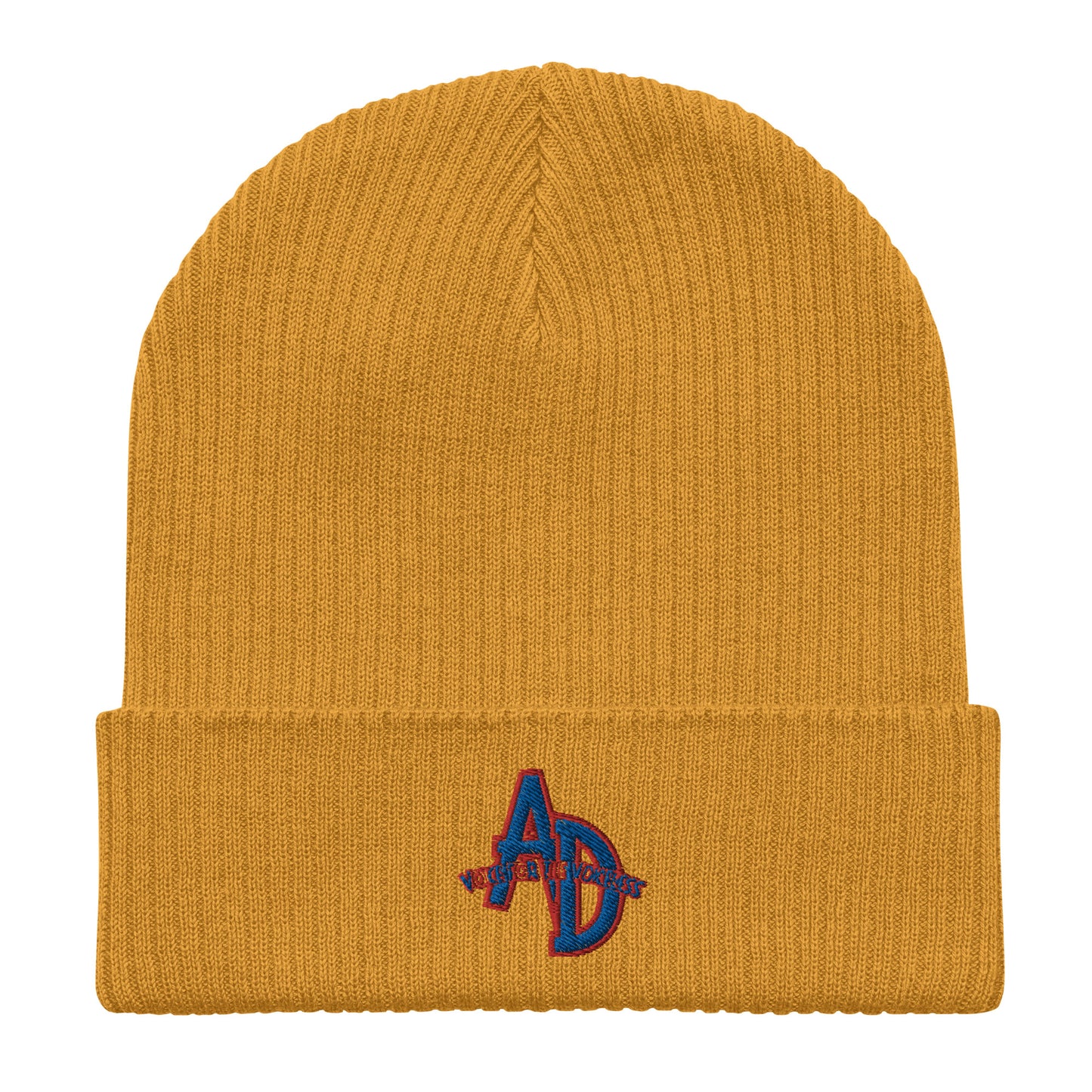 VEGAN " Animal Defender" Embroidered Organic ribbed beanie