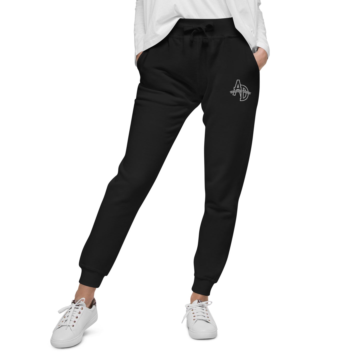 VEGAN " Animal Defender" Embroidered Unisex fleece sweat pants