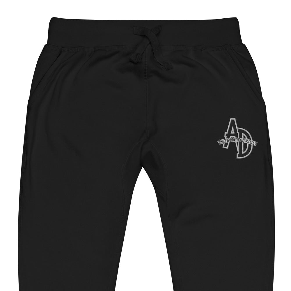 VEGAN " Animal Defender" Embroidered Unisex fleece sweat pants