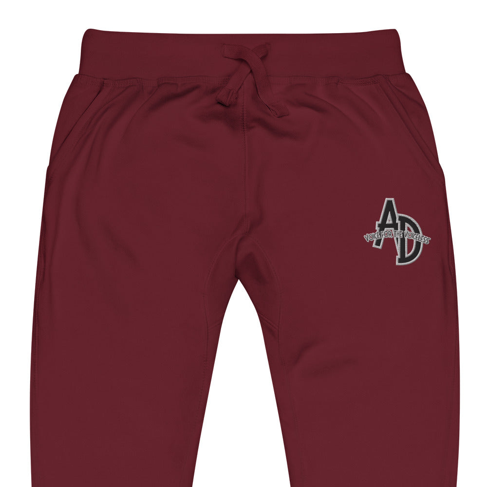 VEGAN " Animal Defender" Embroidered Unisex fleece sweat pants