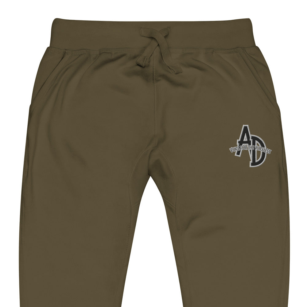 VEGAN " Animal Defender" Embroidered Unisex fleece sweat pants