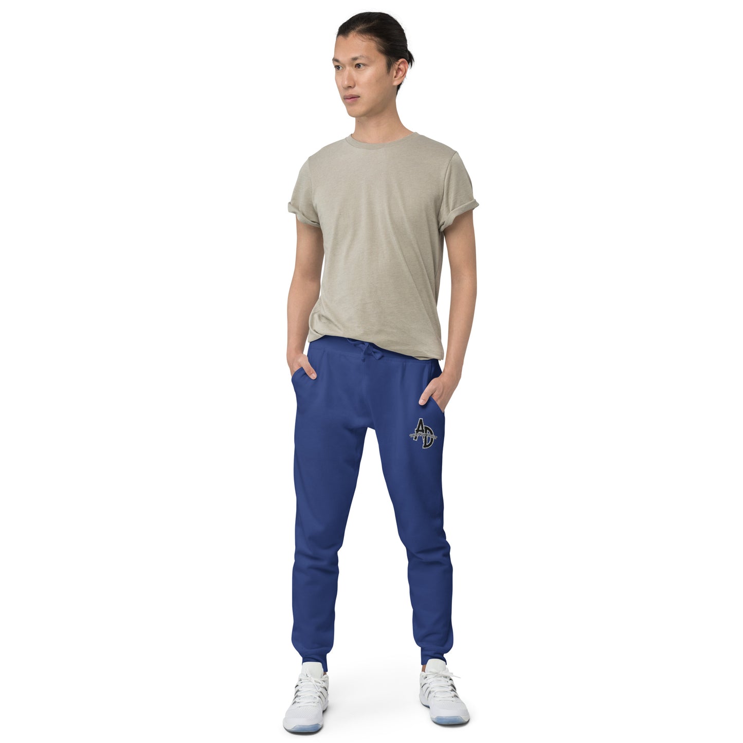 VEGAN " Animal Defender" Embroidered Unisex fleece sweat pants