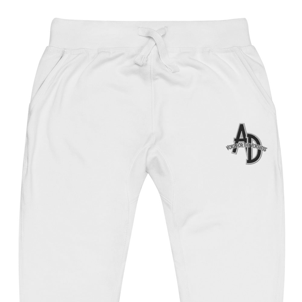 VEGAN " Animal Defender" Embroidered Unisex fleece sweat pants