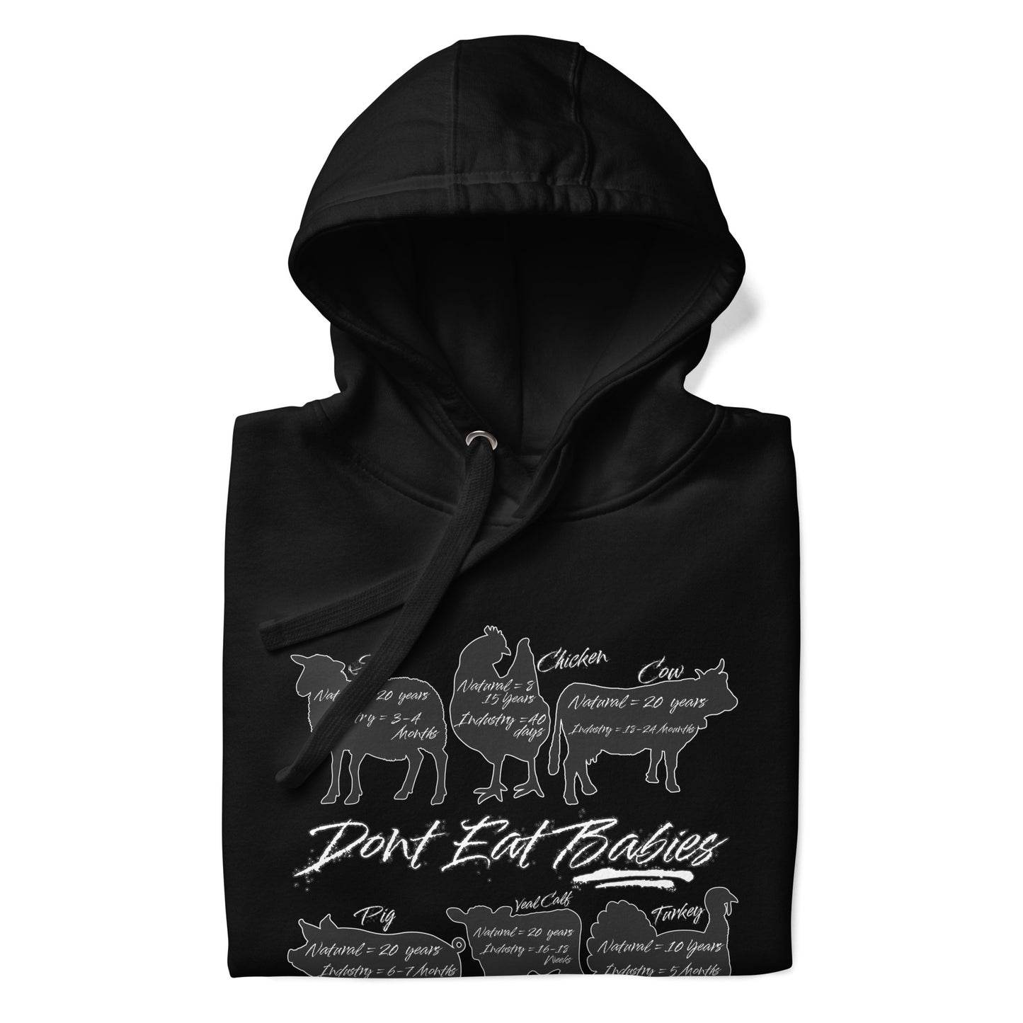 Vegan " Don't Eat Babies " Premium Unisex Hoodie