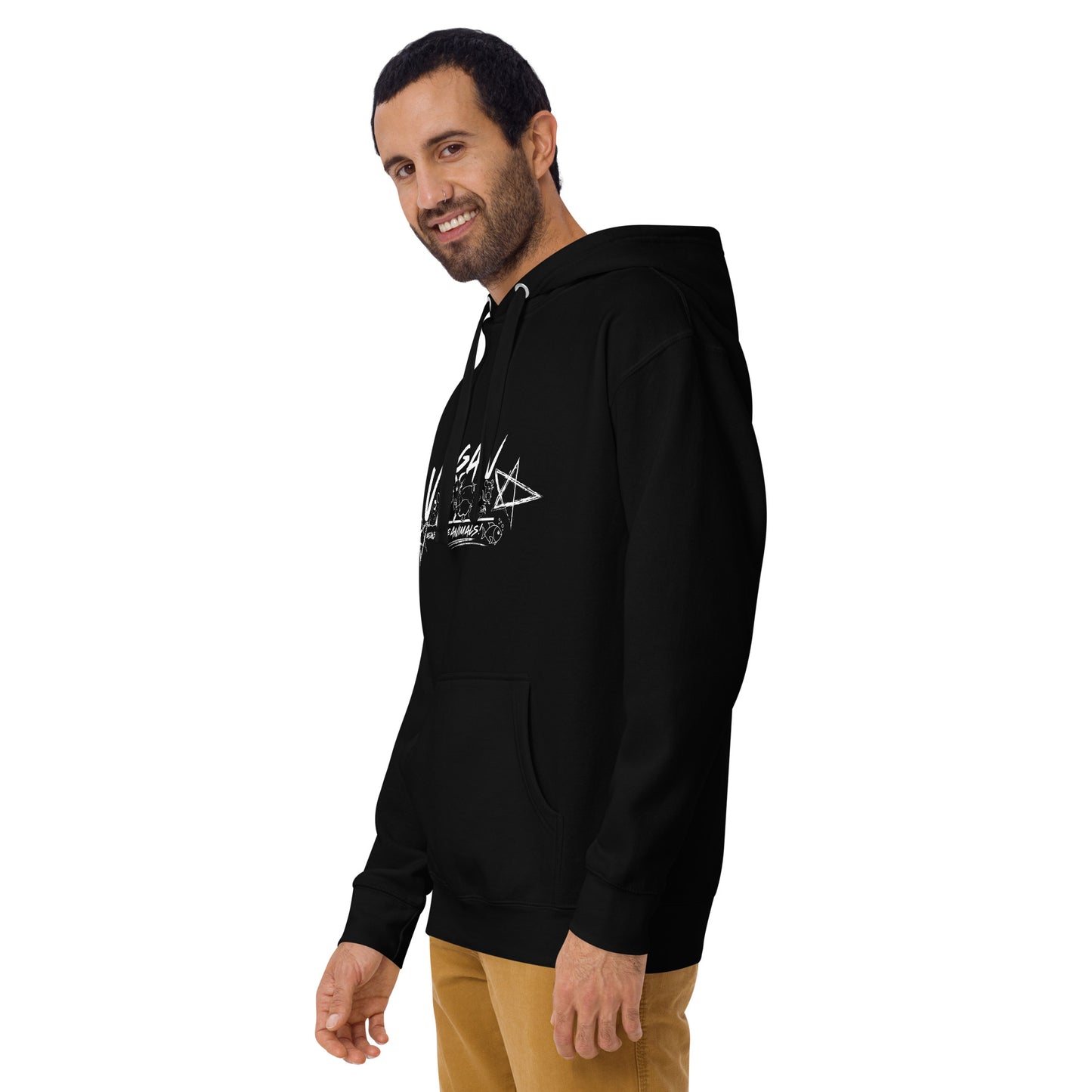 VEGAN " Means For The Animals! " Unisex Premium Hoodie