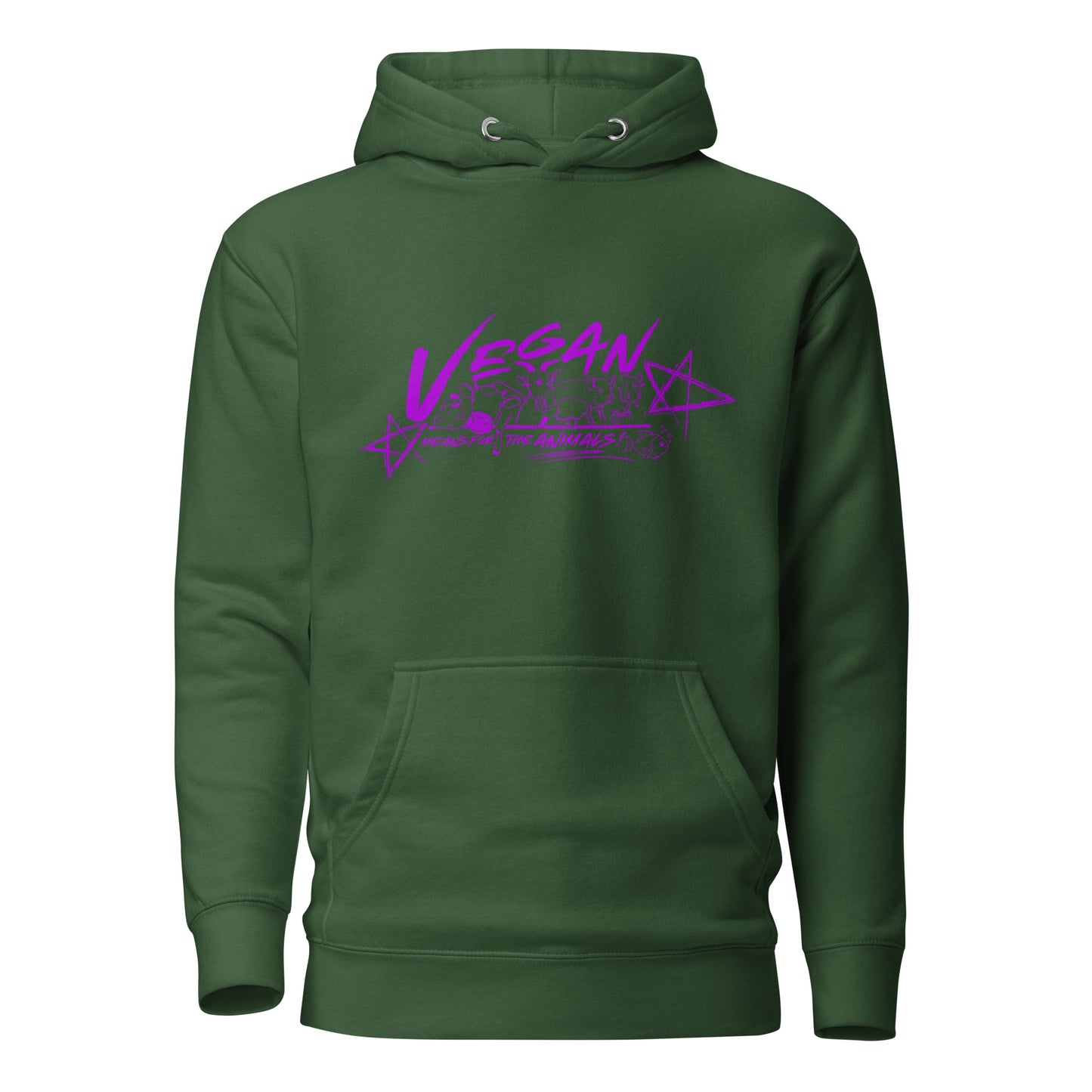 VEGAN " Means For The Animals! " Unisex Premium Hoodie