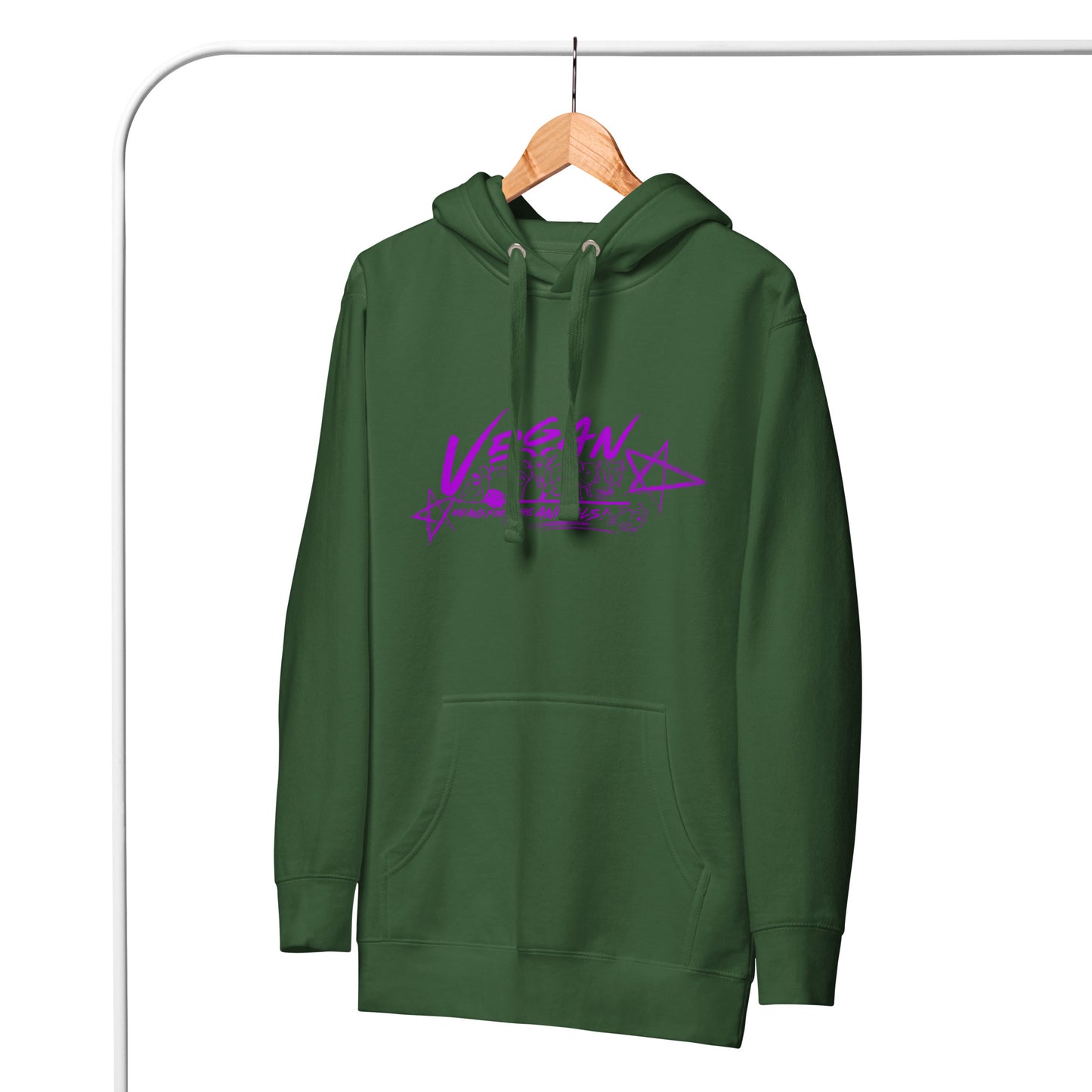 VEGAN " Means For The Animals! " Unisex Premium Hoodie