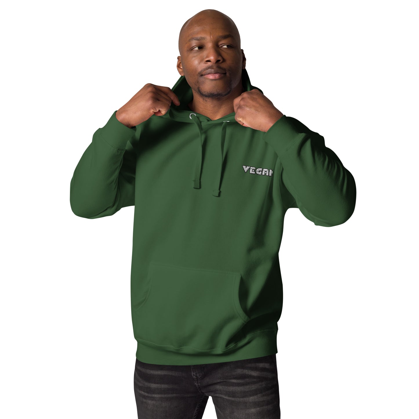 VEGAN " MEat" Embroidered Premium Unisex Hoodie