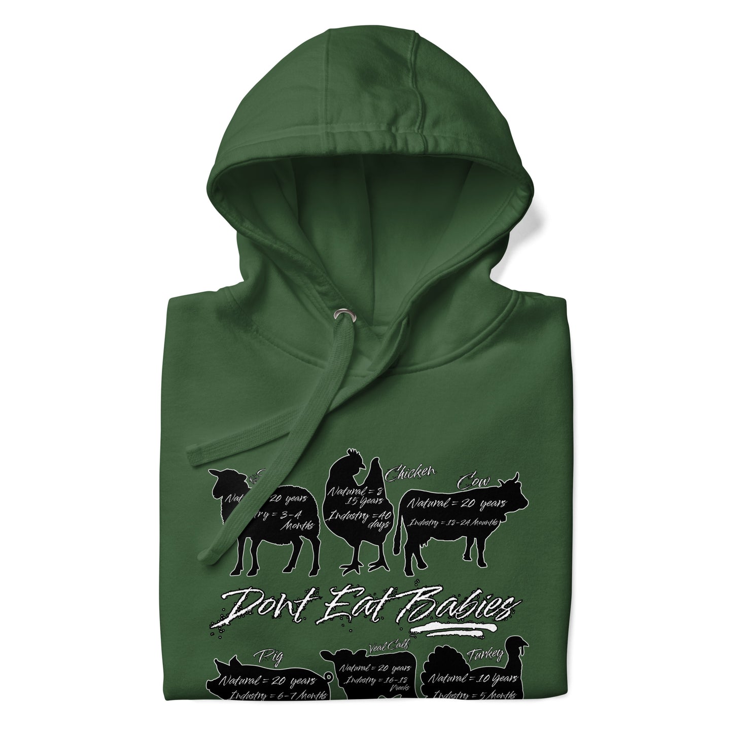 Vegan " Don't Eat Babies " Premium Unisex Hoodie