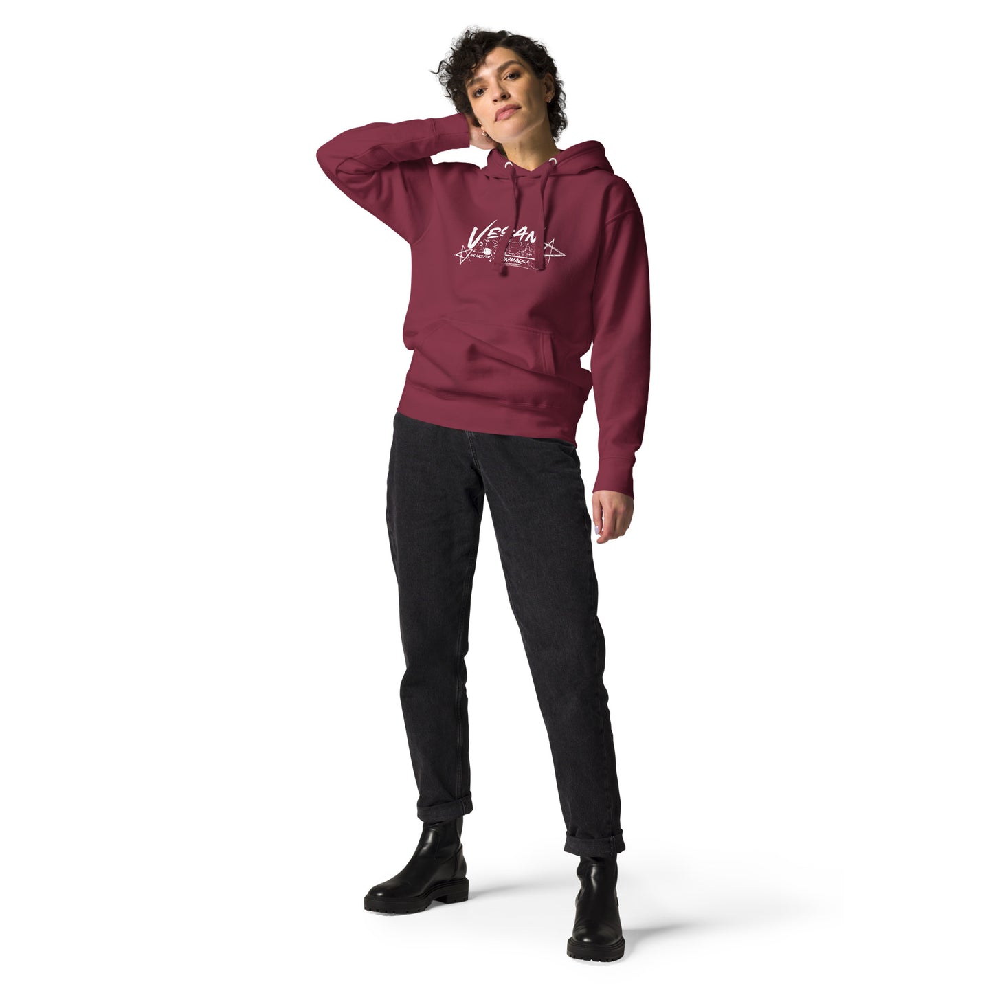 VEGAN " Means For The Animals! " Unisex Premium Hoodie