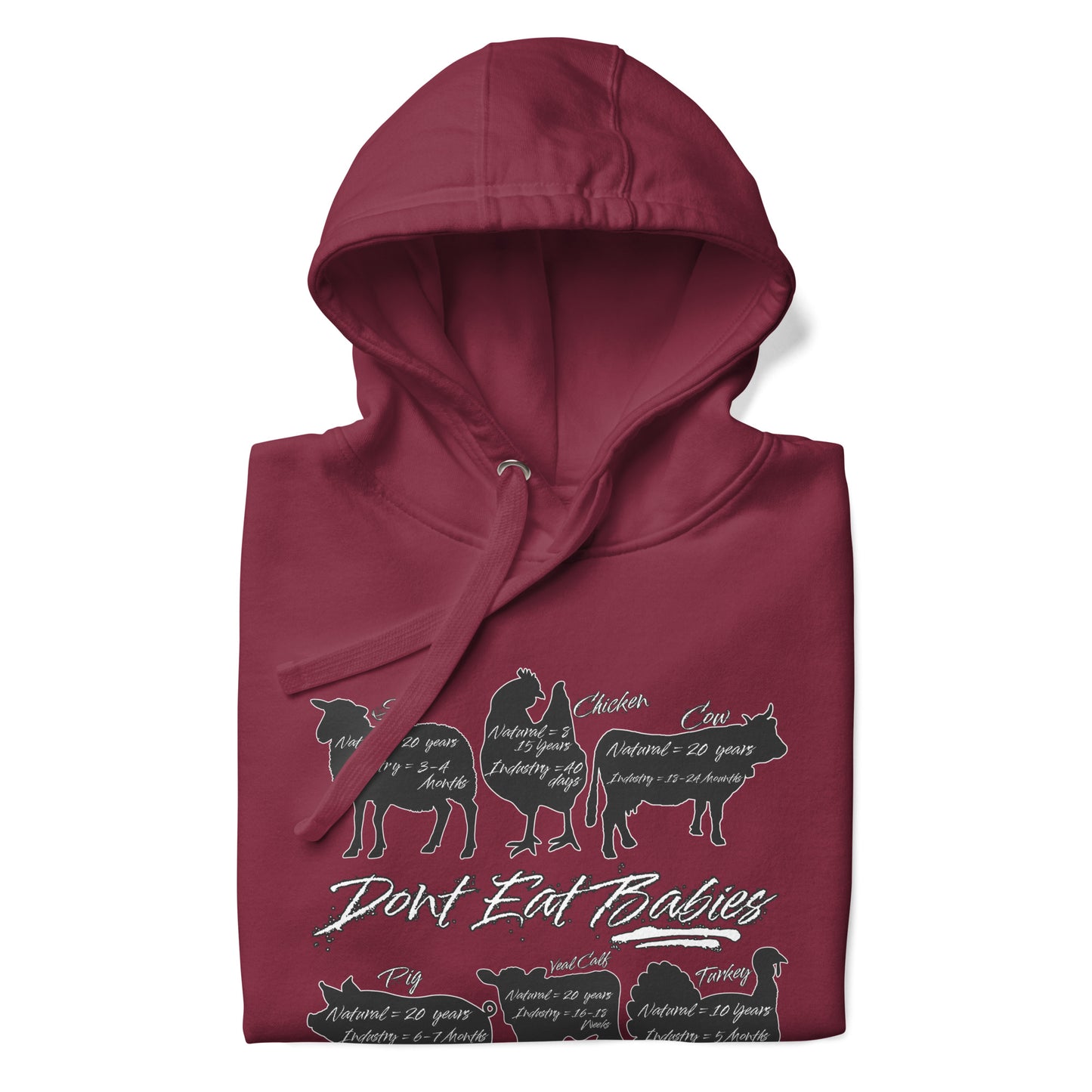 Vegan " Don't Eat Babies " Premium Unisex Hoodie