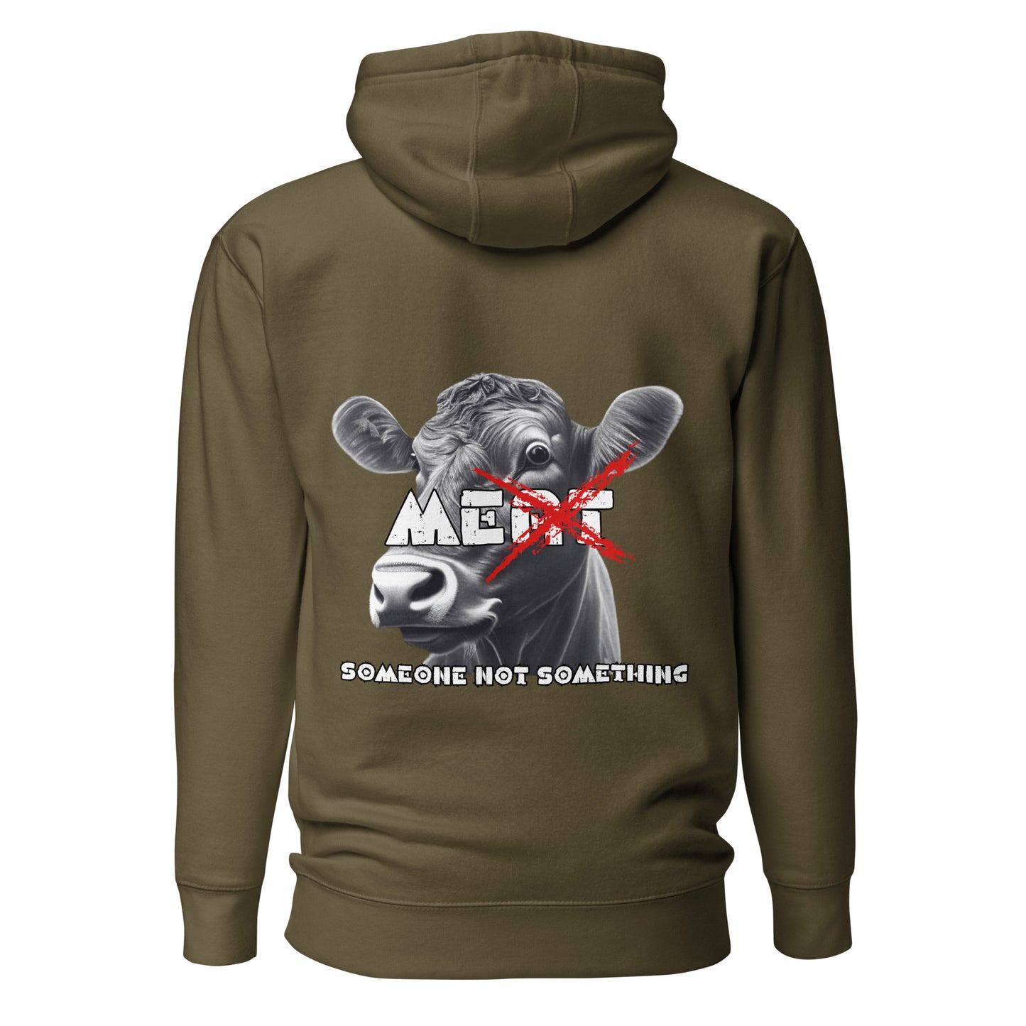 VEGAN " MEat" Embroidered Premium Unisex Hoodie