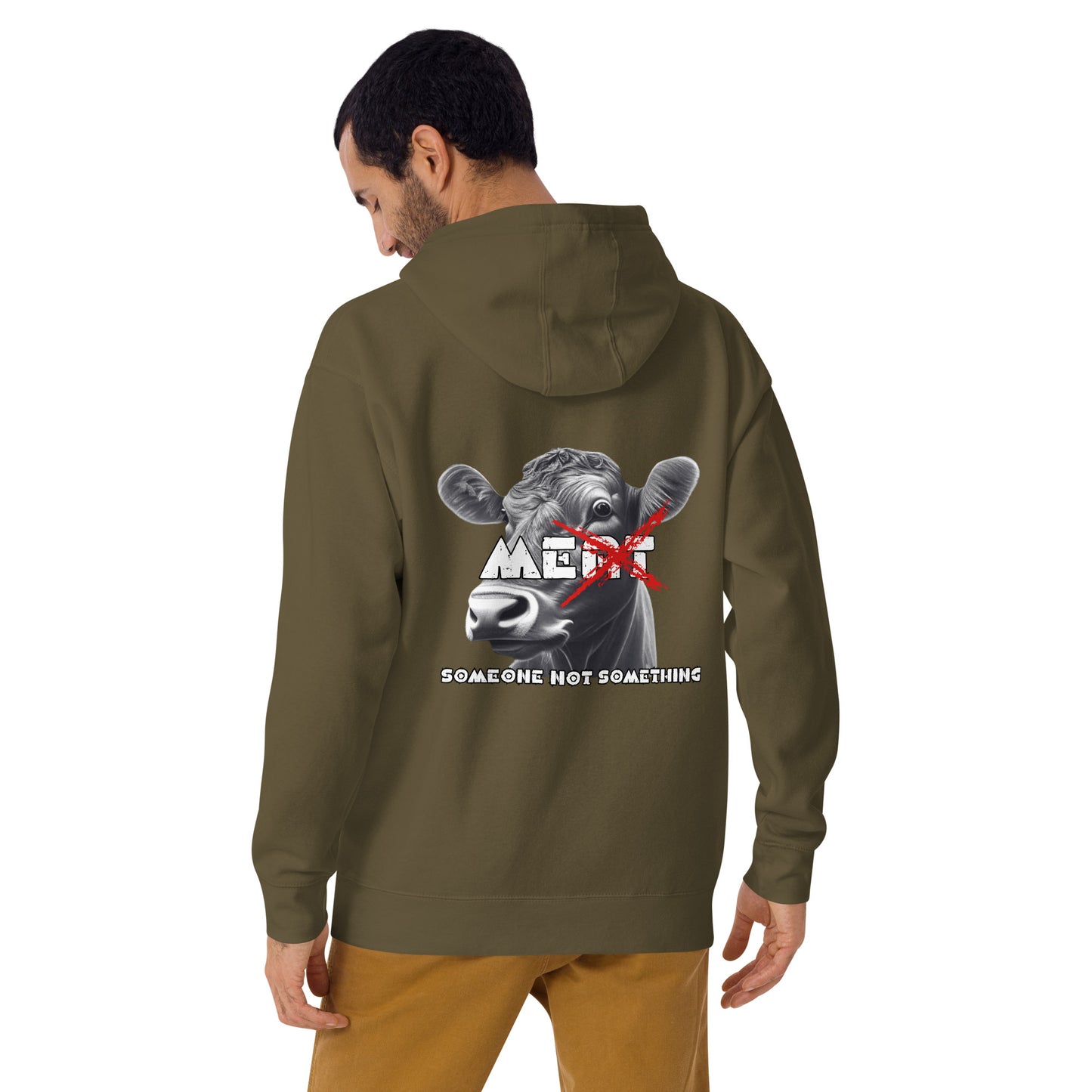 VEGAN " MEat" Embroidered Premium Unisex Hoodie