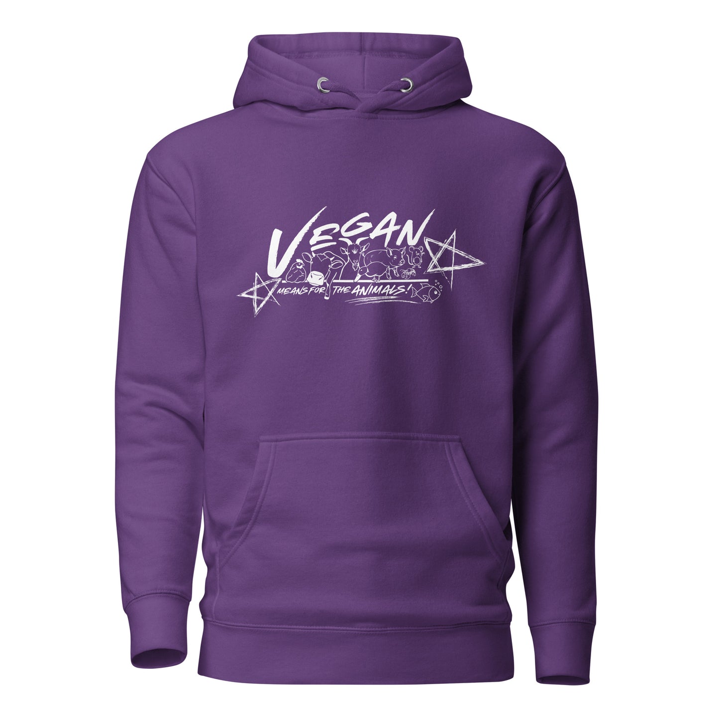 VEGAN " Means For The Animals! " Unisex Premium Hoodie