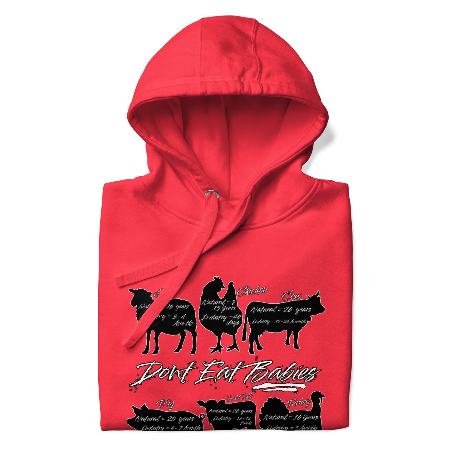 Vegan " Don't Eat Babies " Premium Unisex Hoodie