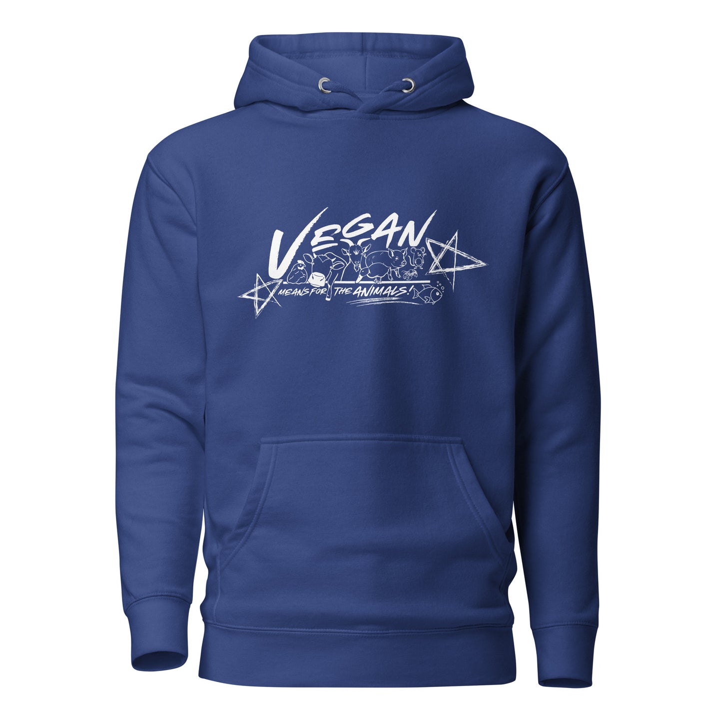 VEGAN " Means For The Animals! " Unisex Premium Hoodie
