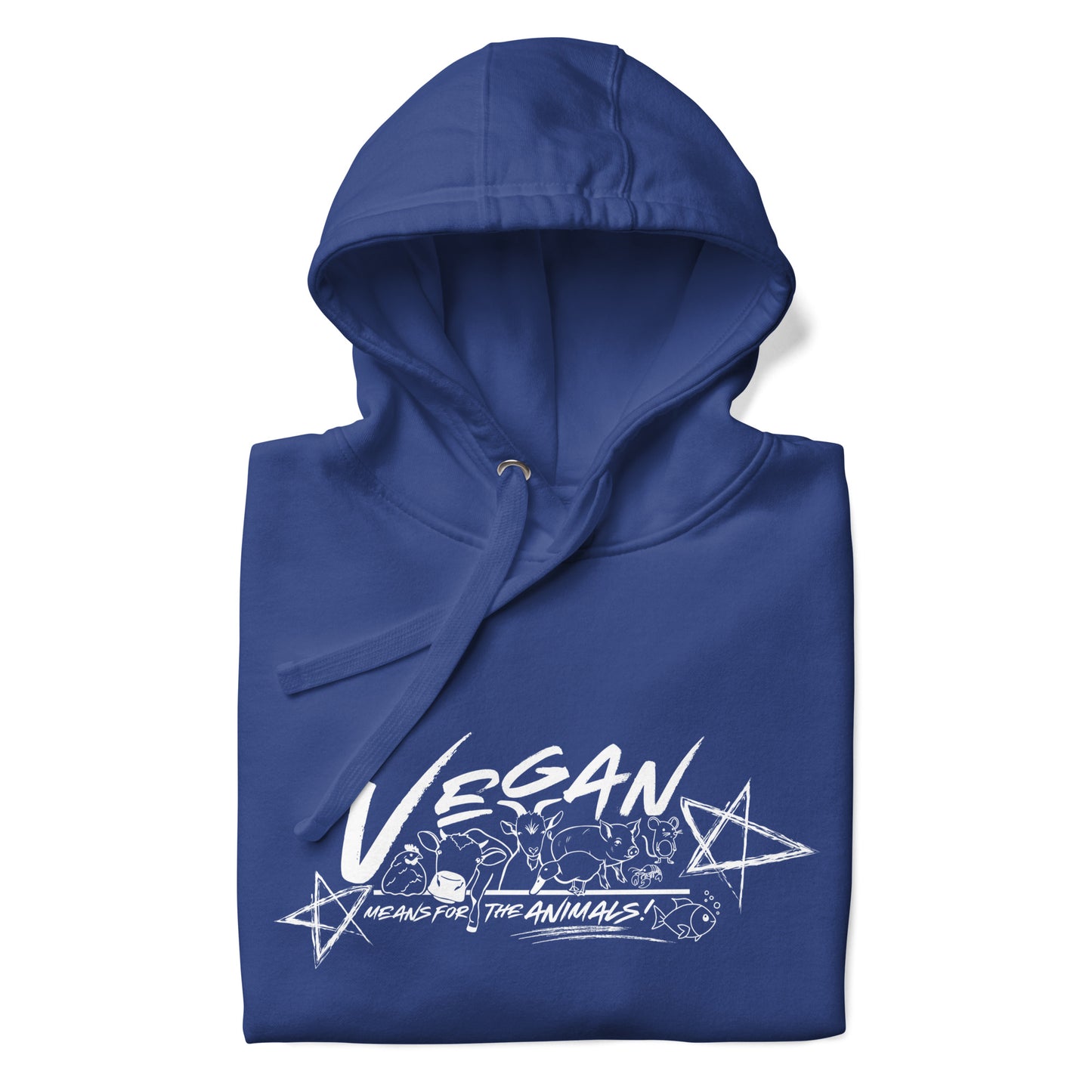 VEGAN " Means For The Animals! " Unisex Premium Hoodie