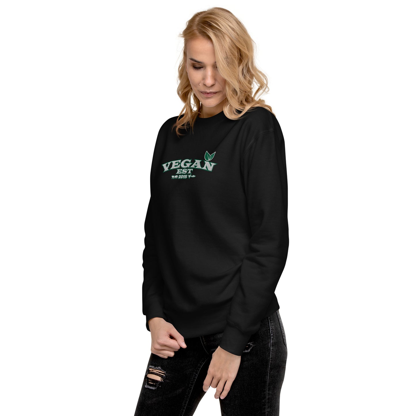 VEGAN "EST****" CUSTOMIZABLE Unisex Premium Embroidered Sweatshirt