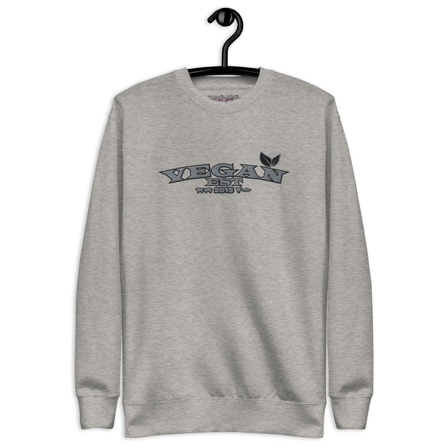 VEGAN "EST****" CUSTOMIZABLE Unisex Premium Embroidered Sweatshirt