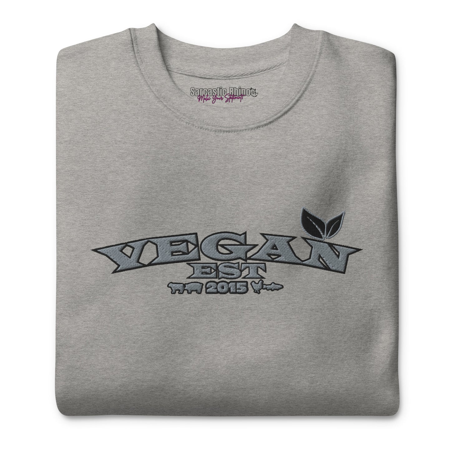 VEGAN "EST****" CUSTOMIZABLE Unisex Premium Embroidered Sweatshirt