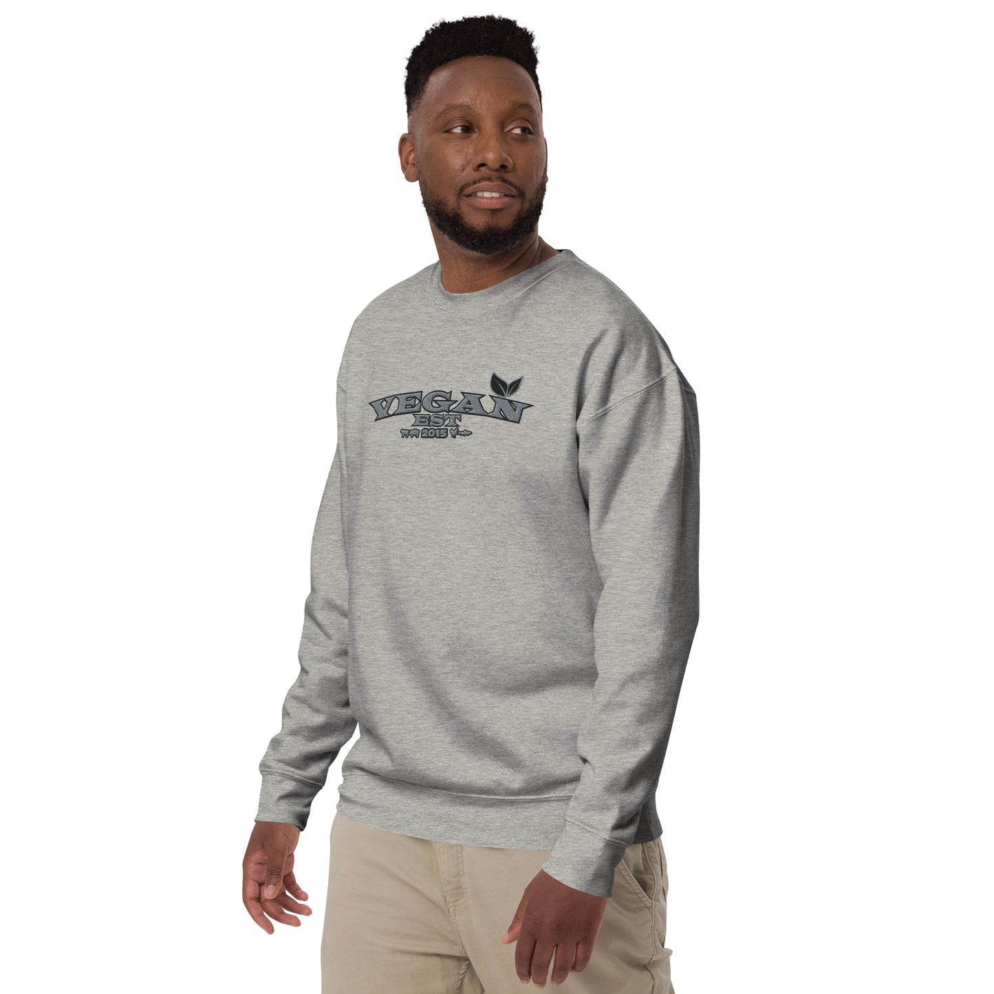 VEGAN "EST****" CUSTOMIZABLE Unisex Premium Embroidered Sweatshirt