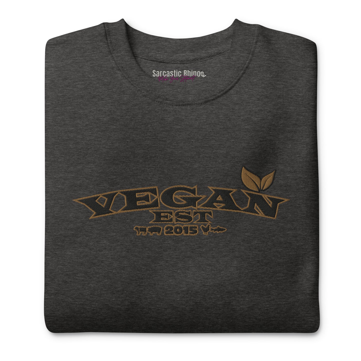 VEGAN "EST****" CUSTOMIZABLE Unisex Premium Embroidered Sweatshirt