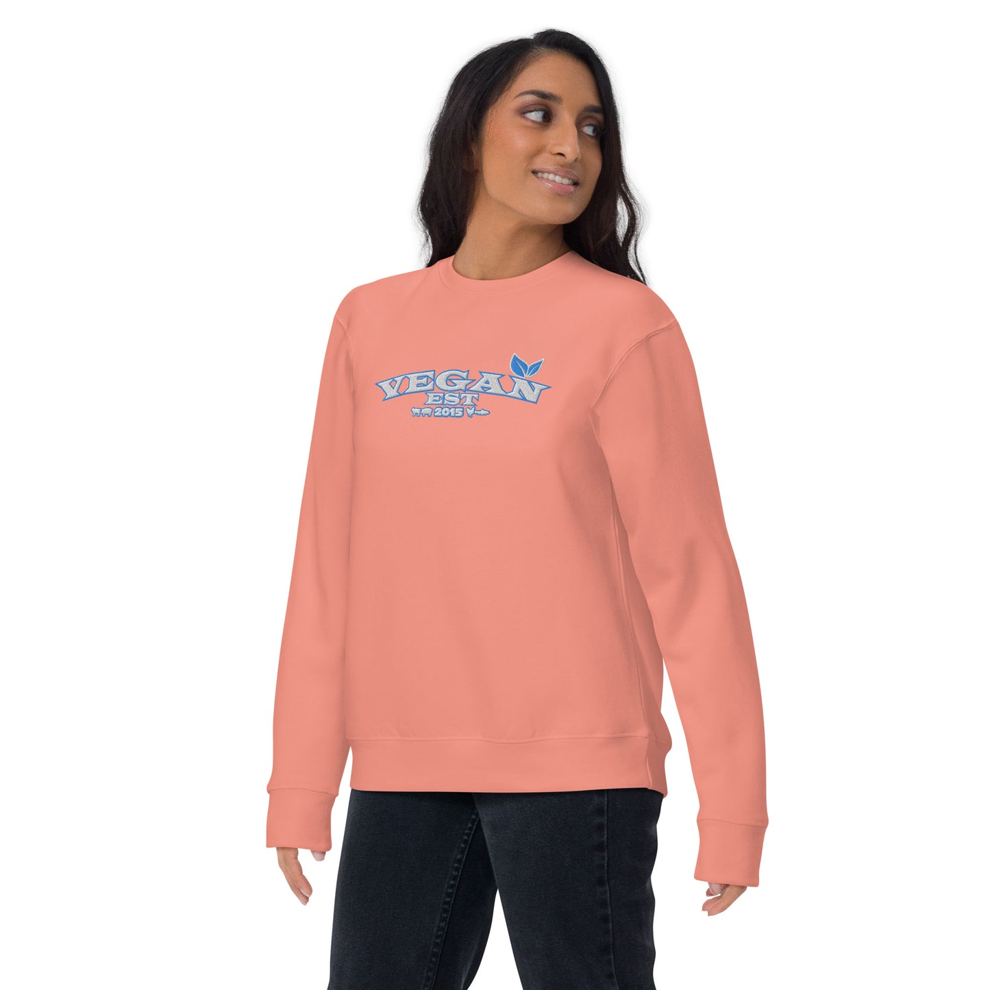 VEGAN "EST****" CUSTOMIZABLE Unisex Premium Embroidered Sweatshirt