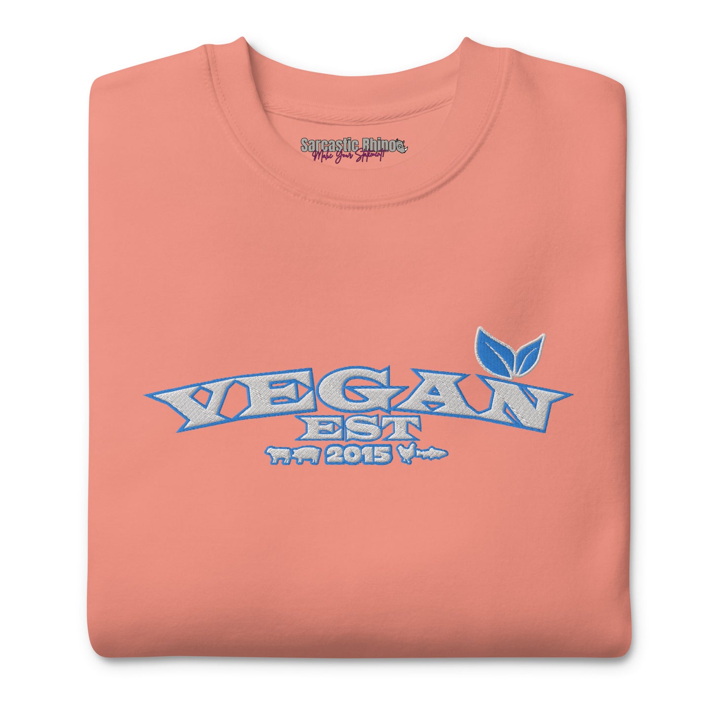 VEGAN "EST****" CUSTOMIZABLE Unisex Premium Embroidered Sweatshirt