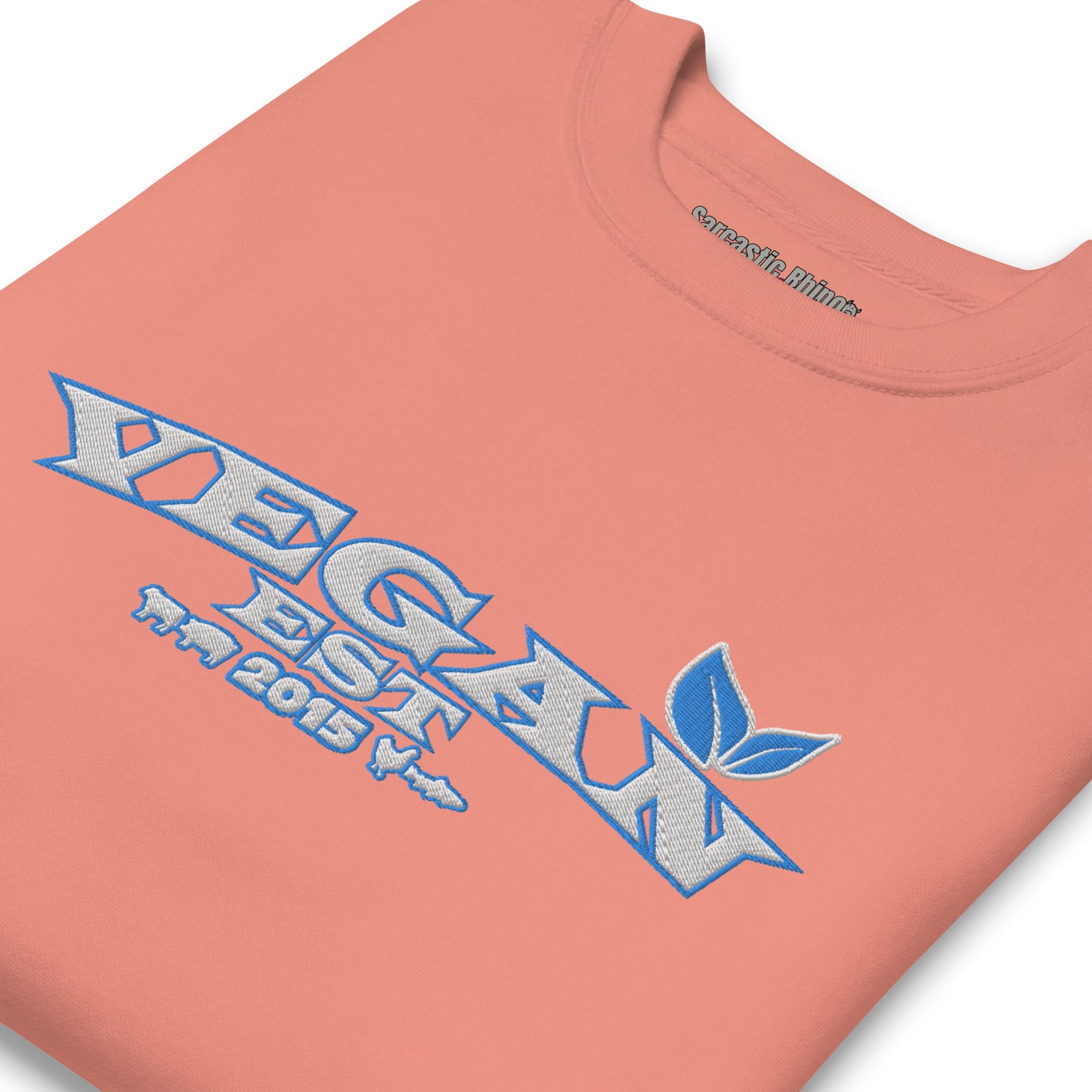 VEGAN "EST****" CUSTOMIZABLE Unisex Premium Embroidered Sweatshirt
