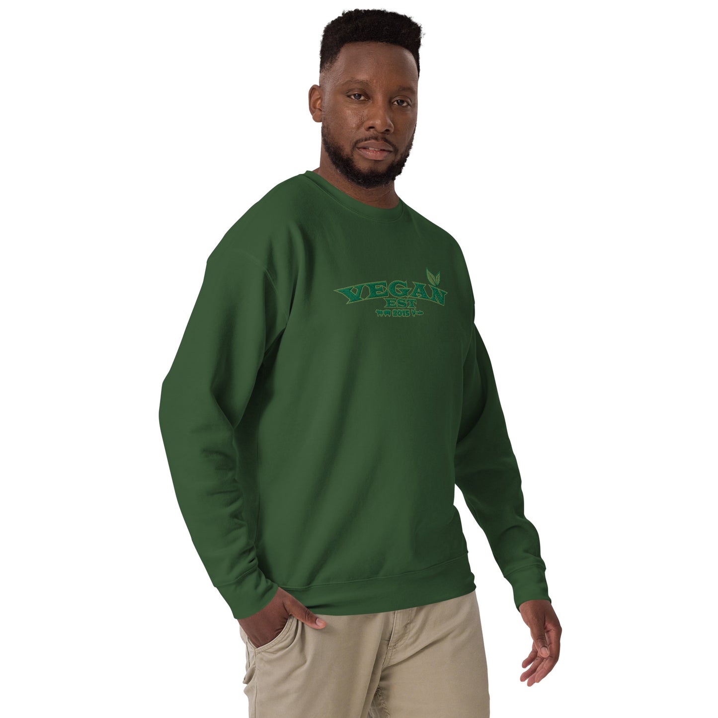 VEGAN "EST****" CUSTOMIZABLE Unisex Premium Embroidered Sweatshirt