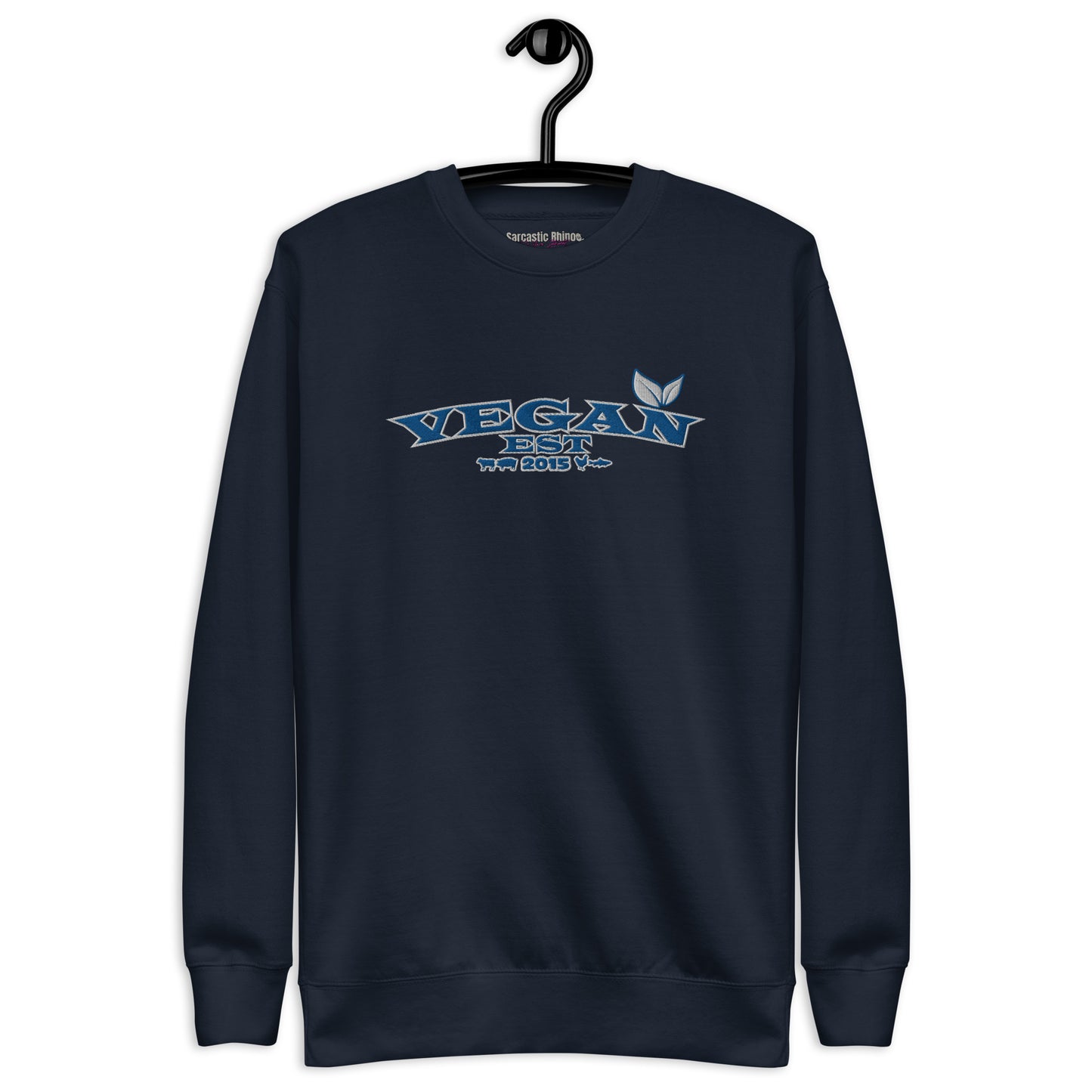 VEGAN "EST****" CUSTOMIZABLE Unisex Premium Embroidered Sweatshirt