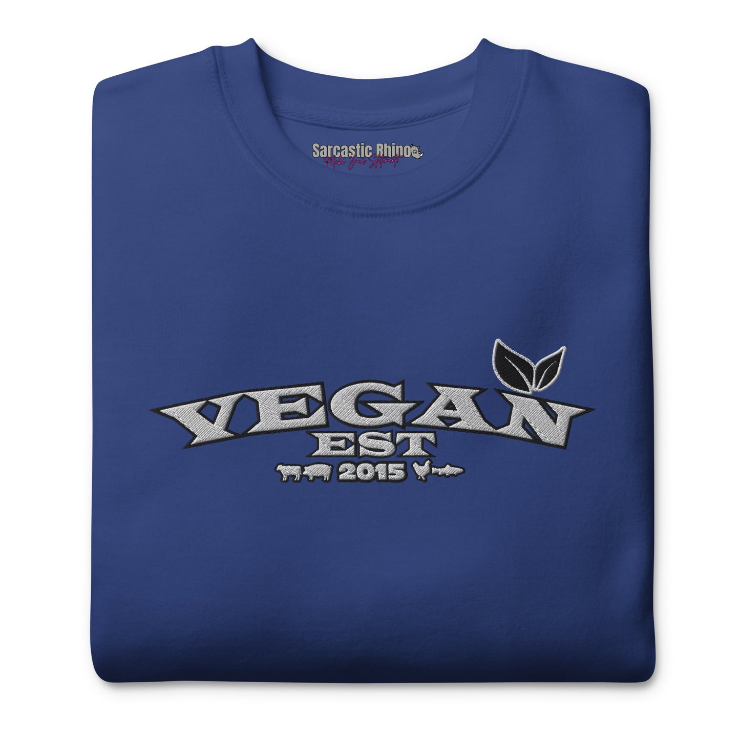 VEGAN "EST****" CUSTOMIZABLE Unisex Premium Embroidered Sweatshirt