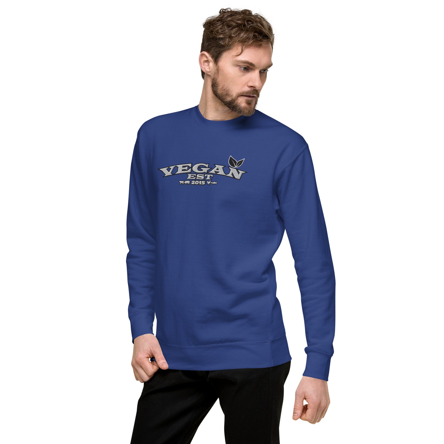 VEGAN "EST****" CUSTOMIZABLE Unisex Premium Embroidered Sweatshirt