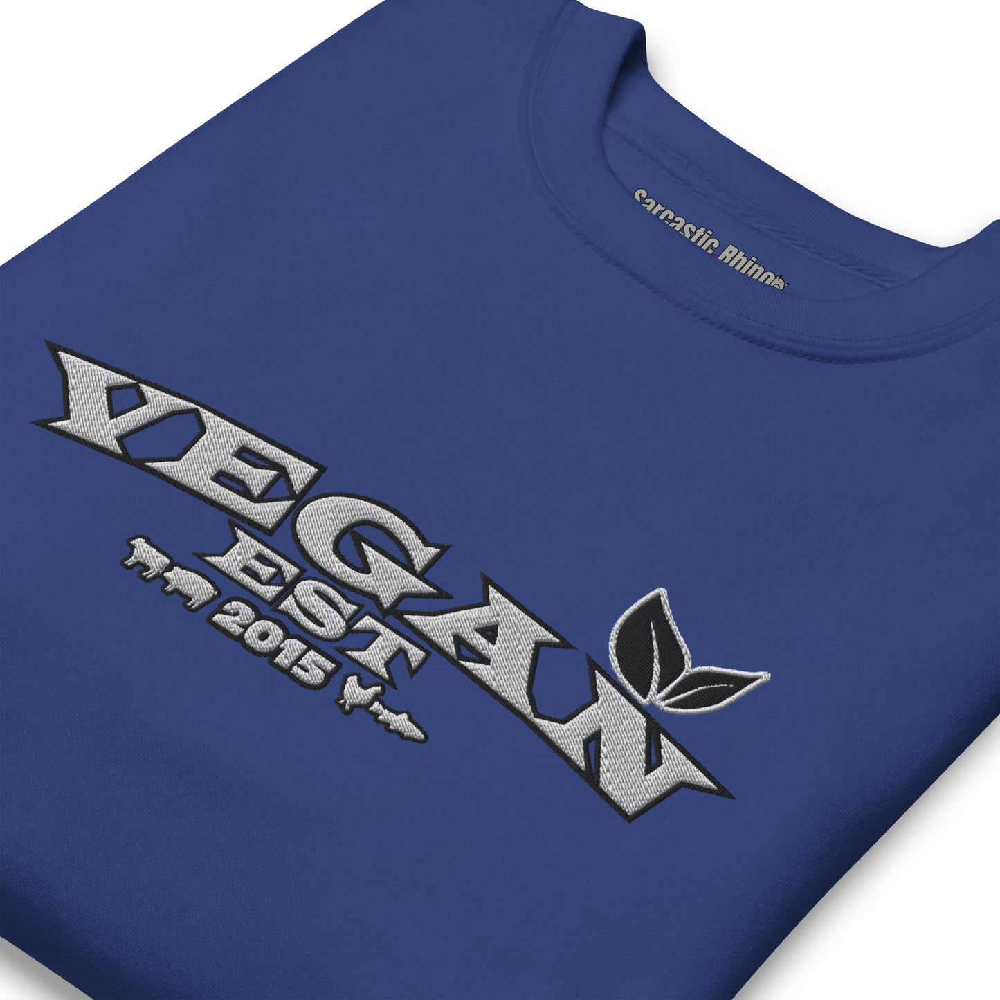 VEGAN "EST****" CUSTOMIZABLE Unisex Premium Embroidered Sweatshirt